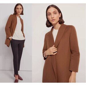 Theory Sileena New Divide 2 Luxe Wool & Cashmere Coat sz P color cooper $595 NEW